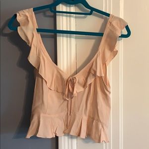 NEVER WORN Blush Pink Frilly Crop Top💓💓💓
